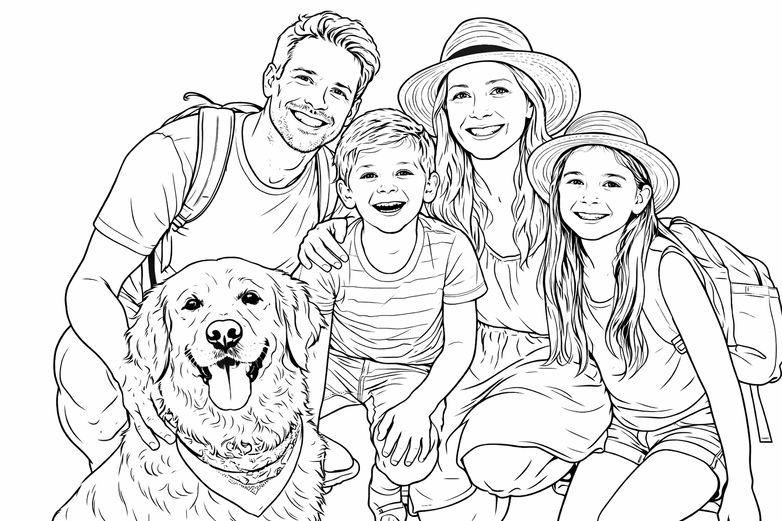 Familie - Ausmalbild