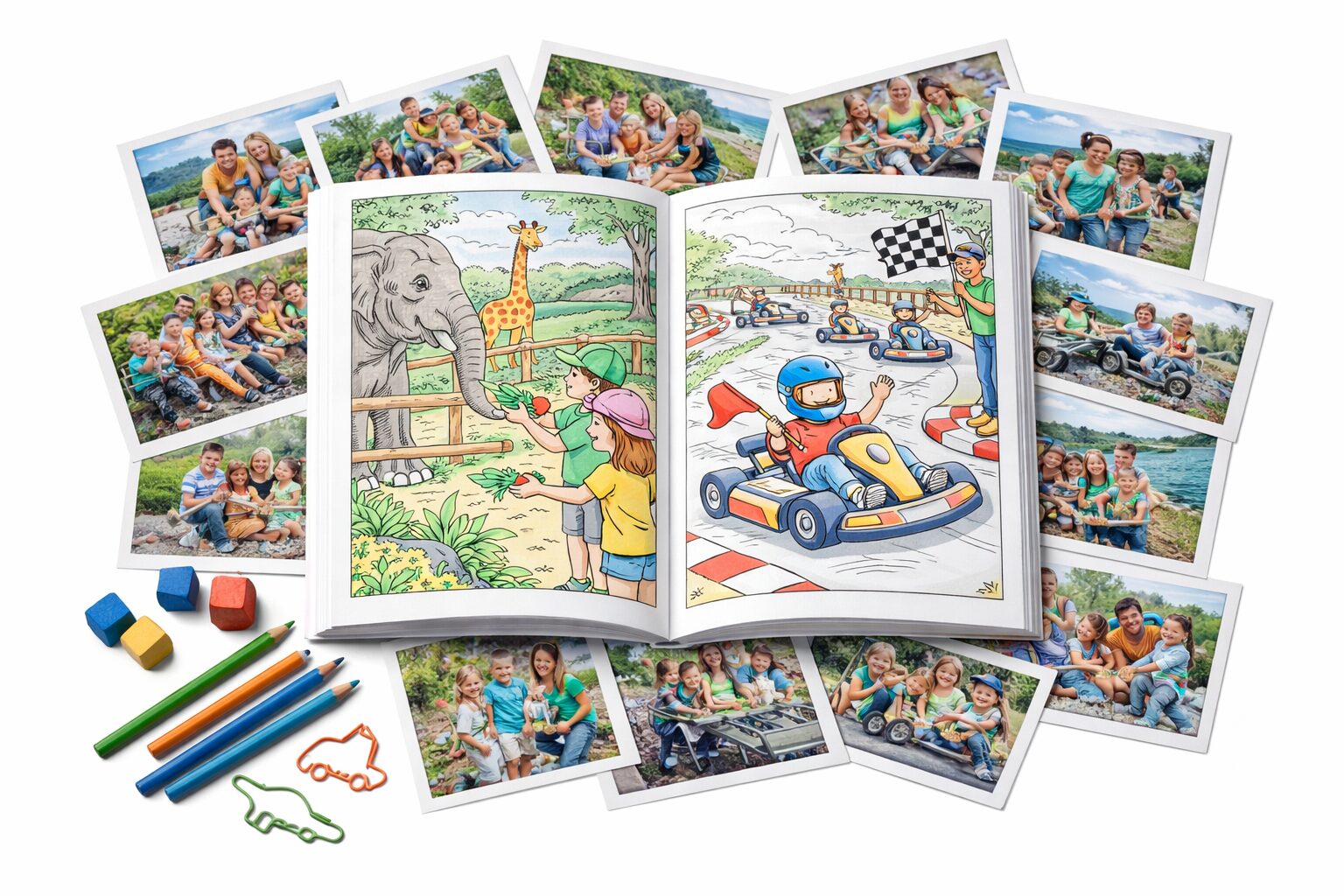 Personalisiertes Ausmalbuch als Familiengeschenk f&uuml;r Kinder