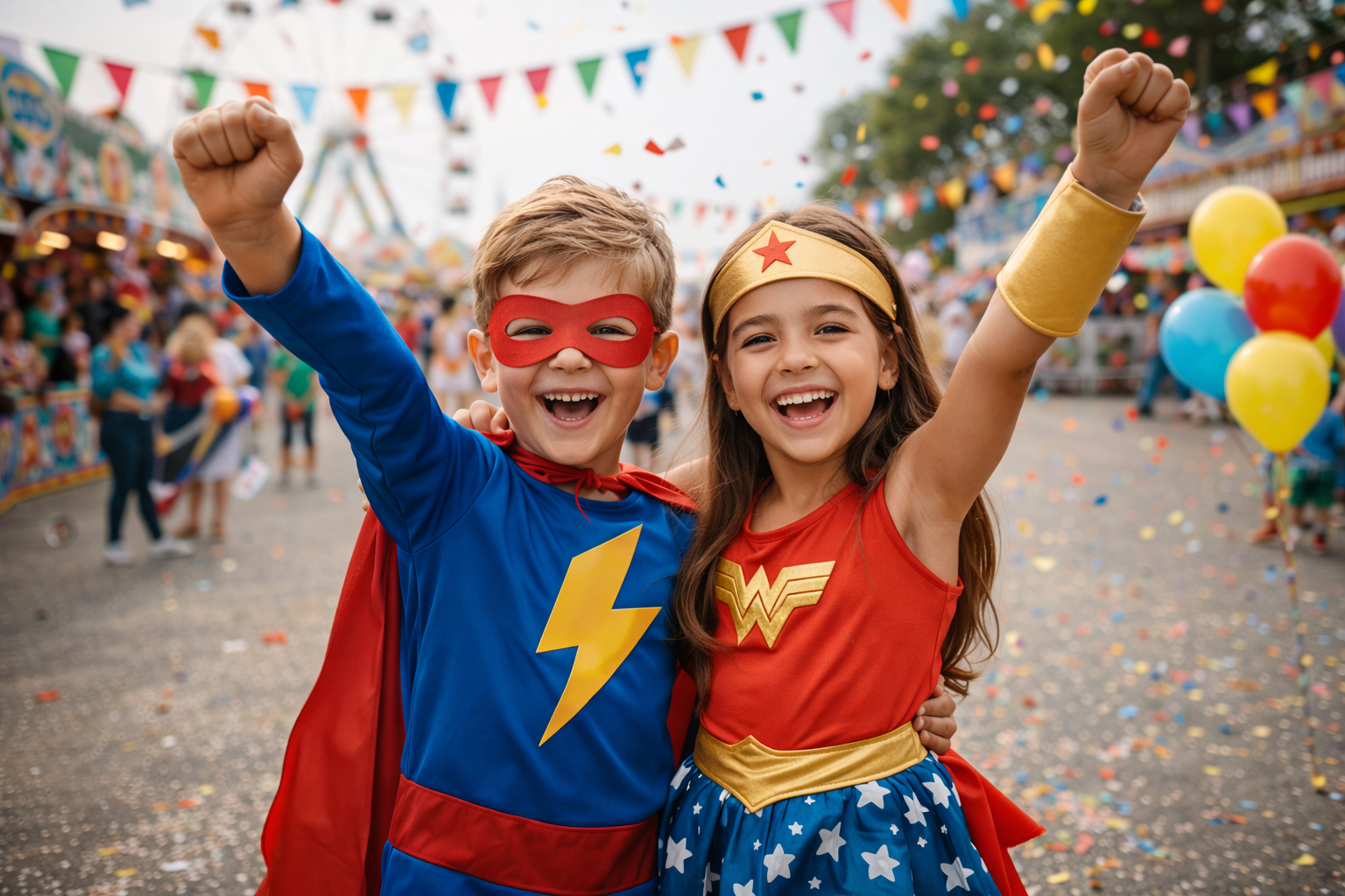 Kinder im Kostuem - Originalfoto