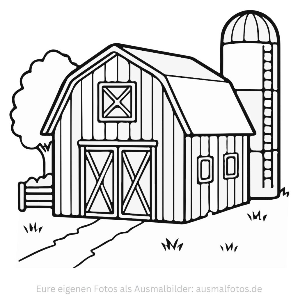 Bauer auf dem Feld – Ausmalbild zum Ausdrucken
