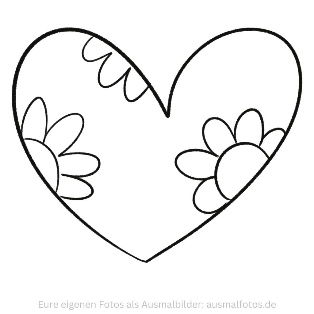 Biene auf einer Blume – Ausmalbild zum Ausdrucken