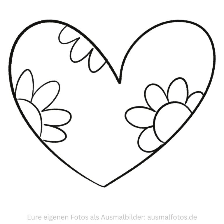 Biene auf einer Blume – Ausmalbild zum Ausdrucken