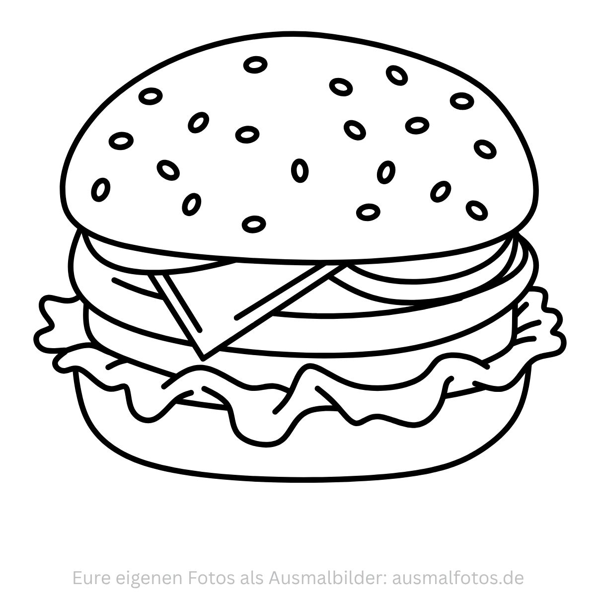 Burger Sandwich Essen Food Kinder Zum Ausdrucken Kostenlos Lustig