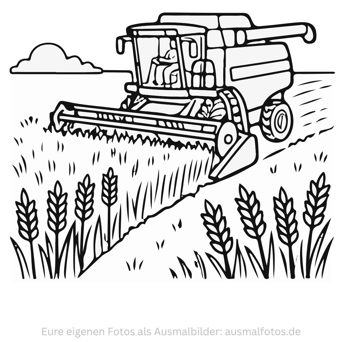 Erntemaschine Maehdrescher Landwirtschaft Kinder Zum Ausdrucken Kostenlos