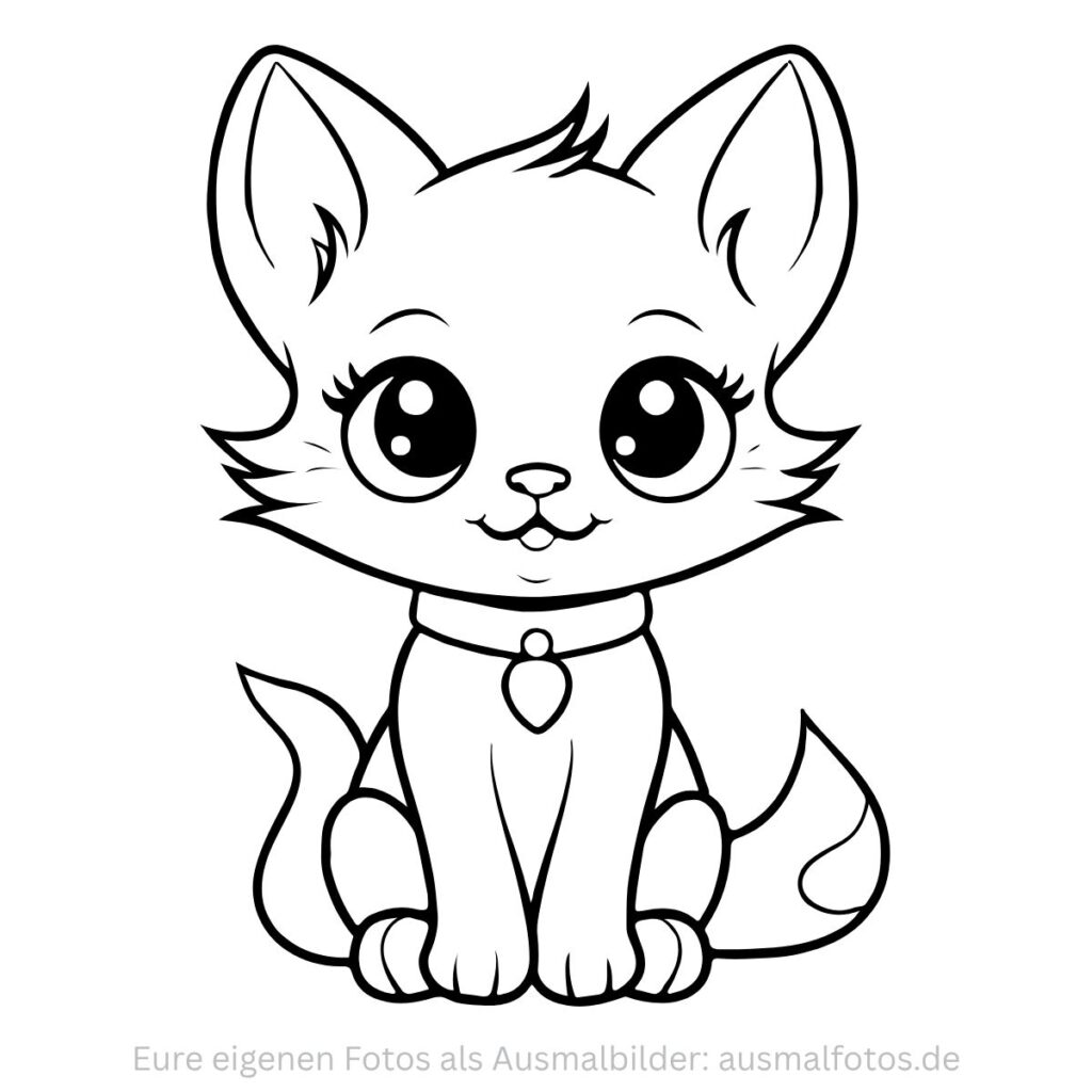 Sitzender Fuchs – Ausmalbild zum Ausdrucken
