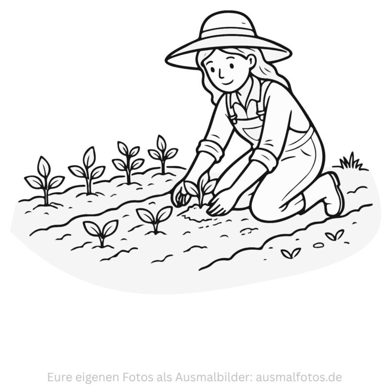 Hühner auf dem Bauernhof – Ausmalbild zum Ausdrucken