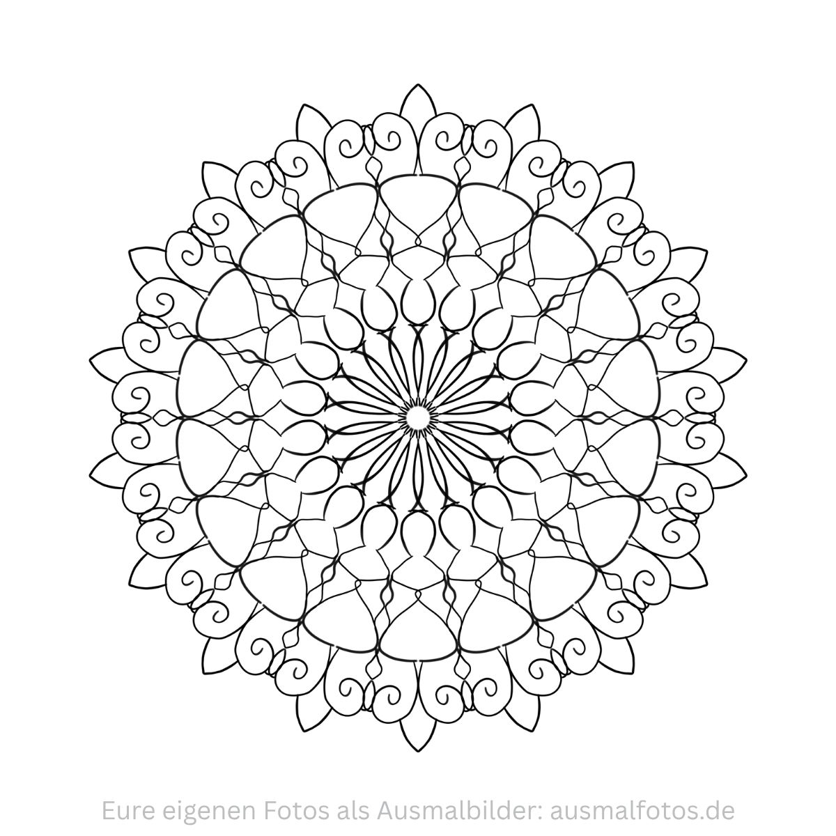 Mandala Rund Kreis Muster Meditation Kinder Erwachsene Zum Ausdrucken Kostenlos