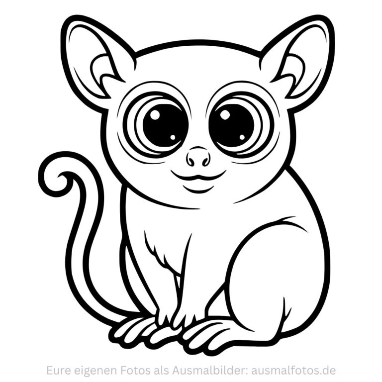 Kleine Maus im Wald – Ausmalbild zum Ausdrucken