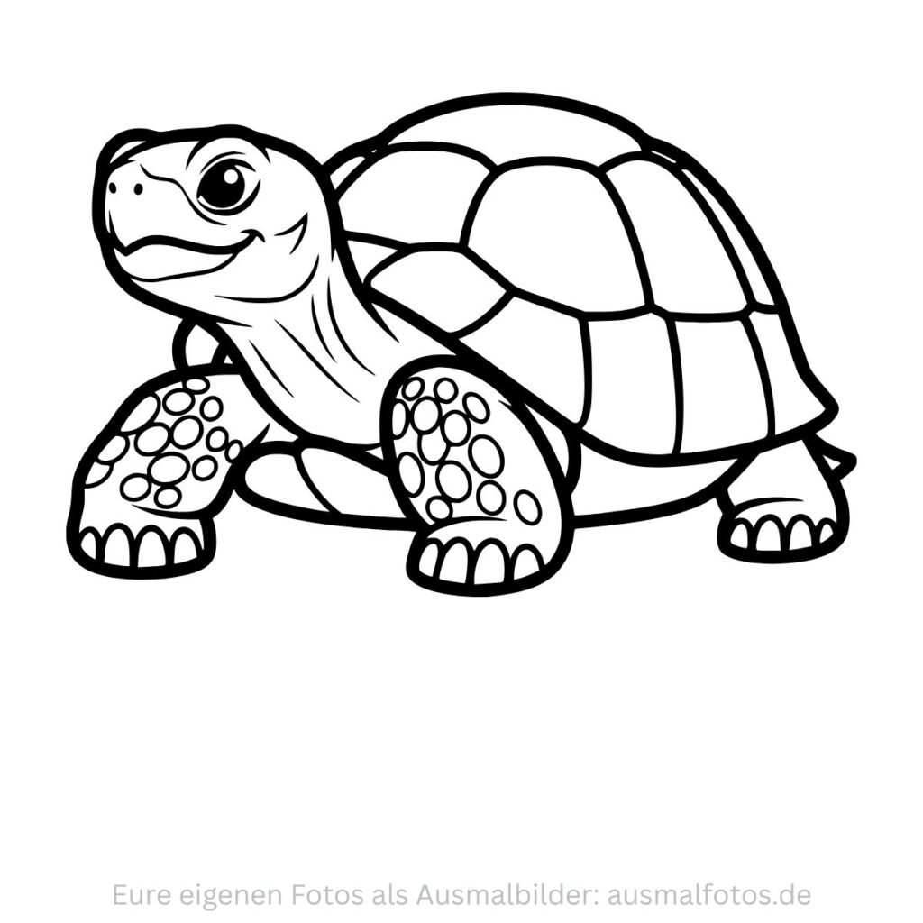 Große Schildkröte – Ausmalbild zum Ausdrucken