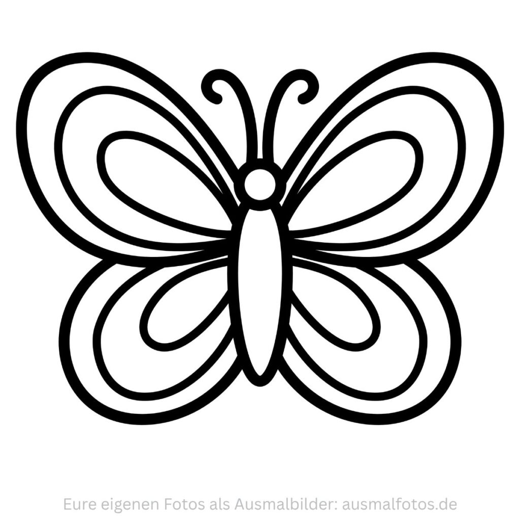 Detaillierter großer Schmetterling – Ausmalbild zum Ausdrucken