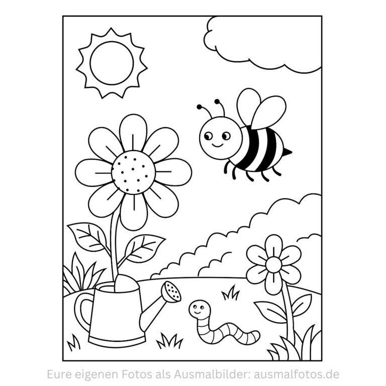 Frosch auf dem Seerosenblatt – Ausmalbild zum Ausdrucken