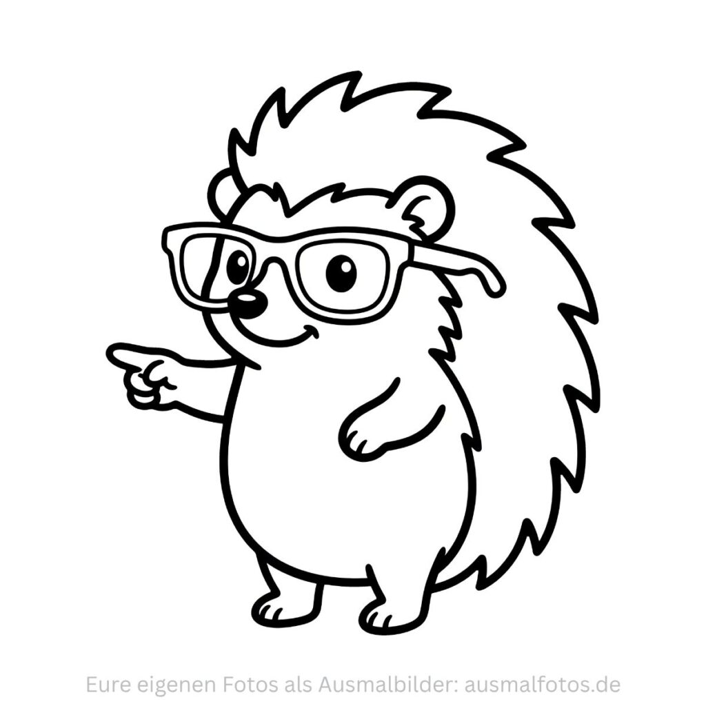 Niedliches Stachelschwein – Ausmalbild zum Ausdrucken