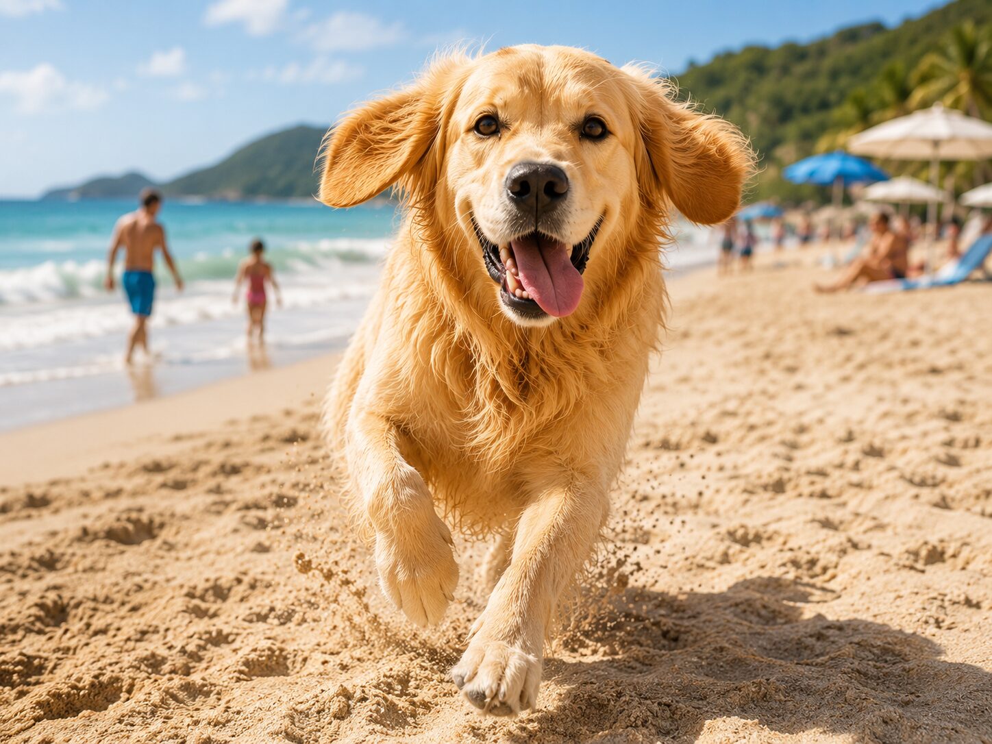 Haustier · Hund am Strand – Foto