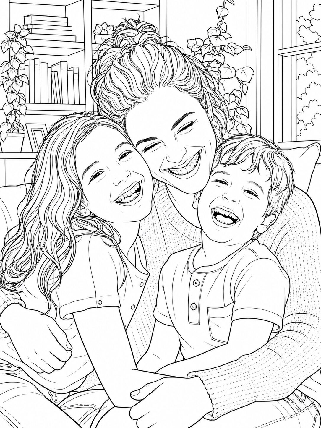 Familie – Ausmalbild