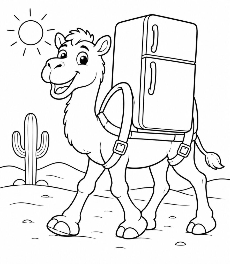 Frigo Camello – Ausmalbild zum Ausdrucken
