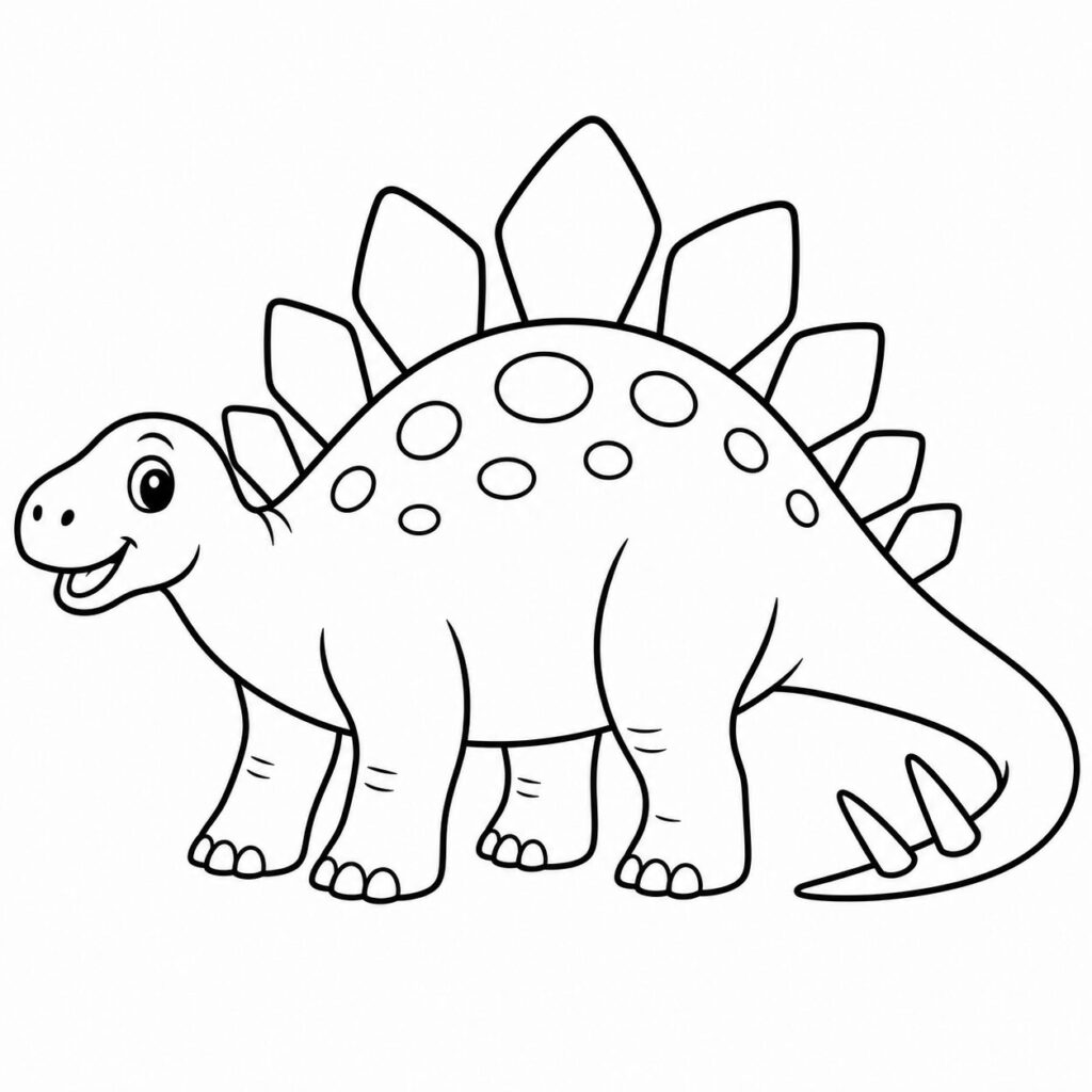 Brachiosaurus mit langem Hals – Ausmalbild zum Ausdrucken