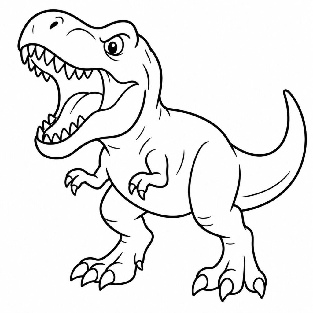 Velociraptor aus der Urzeit – Ausmalbild zum Ausdrucken