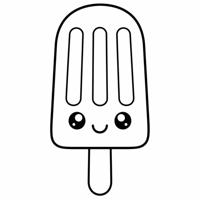 Eis am Stiel – Ausmalbild zum Ausdrucken
