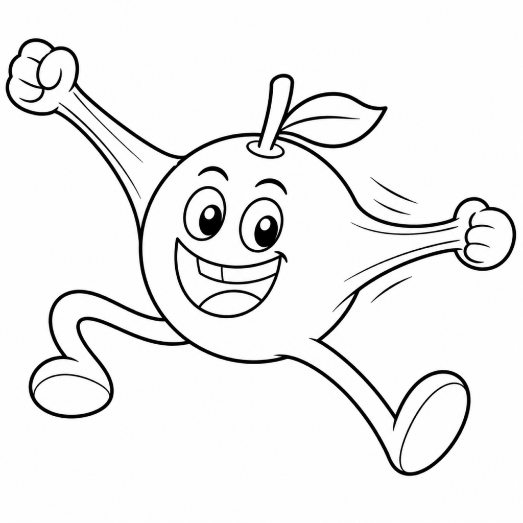 Blox Fruits Gummi-Frucht – Ausmalbild zum Ausdrucken