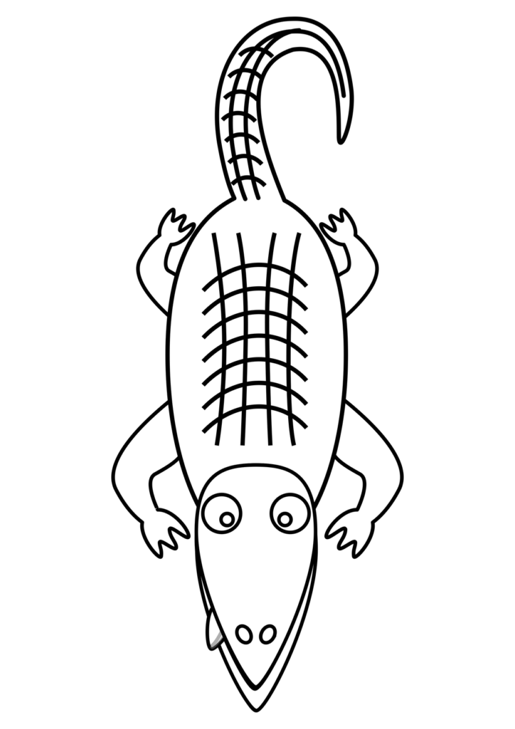 Alligator Ausmalbild – Ausmalbild zum Ausdrucken
