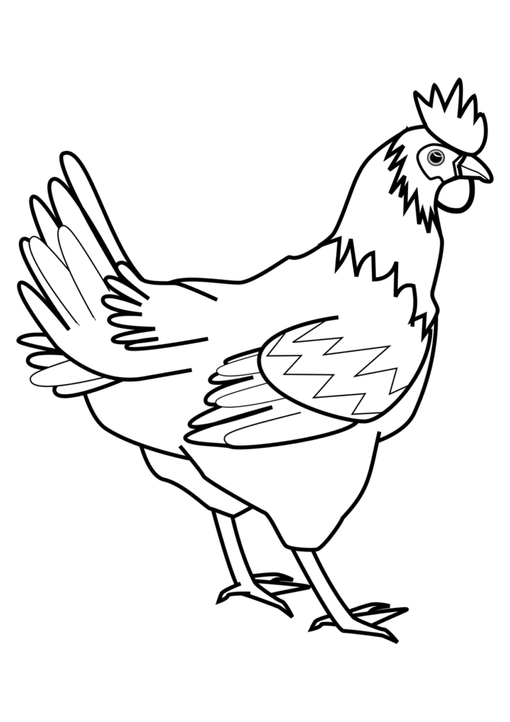 Huhn Ausmalbild – Ausmalbild zum Ausdrucken