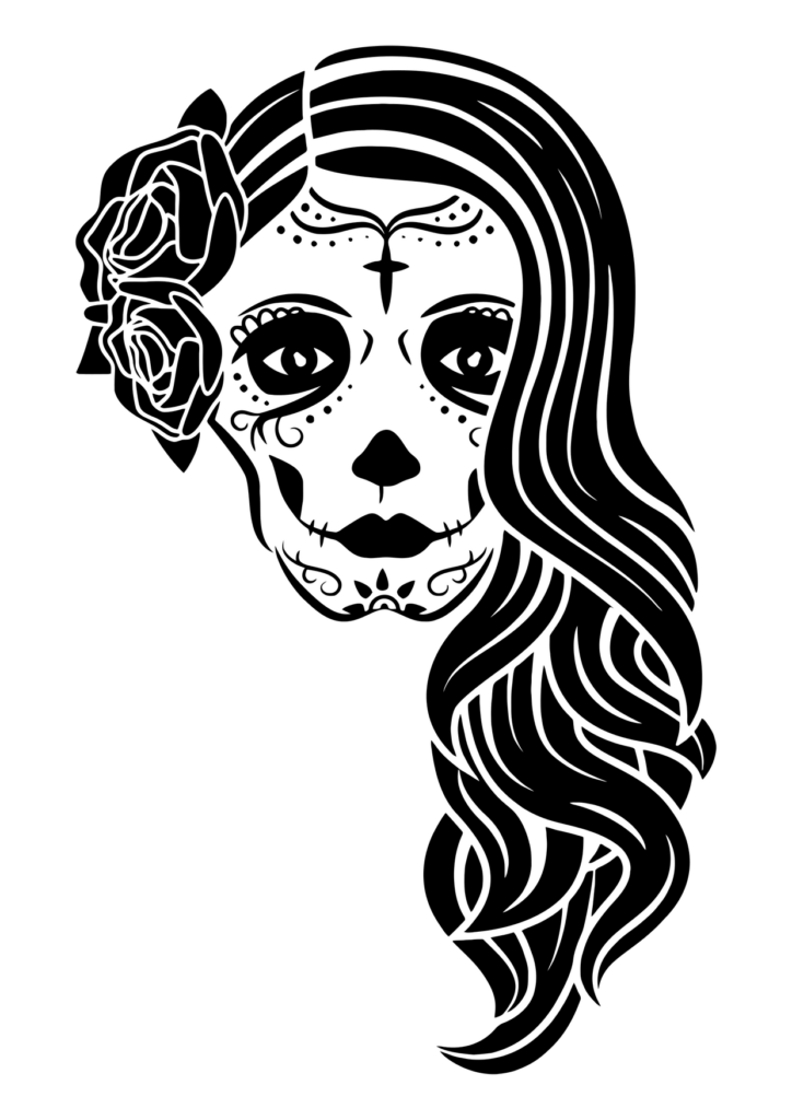 Totenkopf Ausmalbild – Ausmalbild zum Ausdrucken