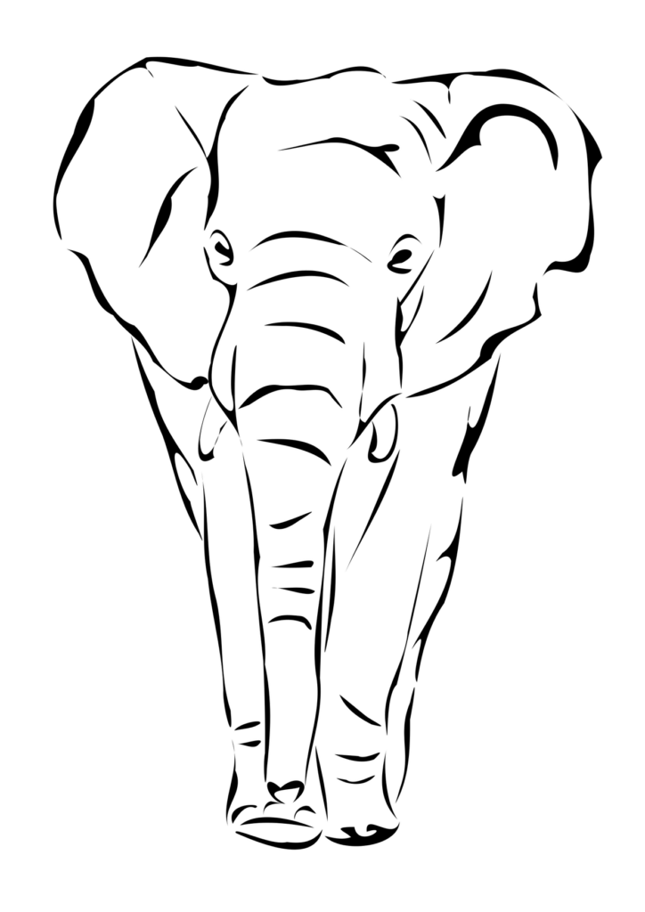 Elefant Ausmalbild – Ausmalbild zum Ausdrucken