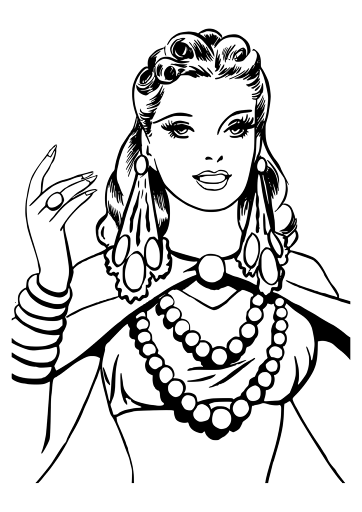 Prinzessin Ausmalbild – Ausmalbild zum Ausdrucken