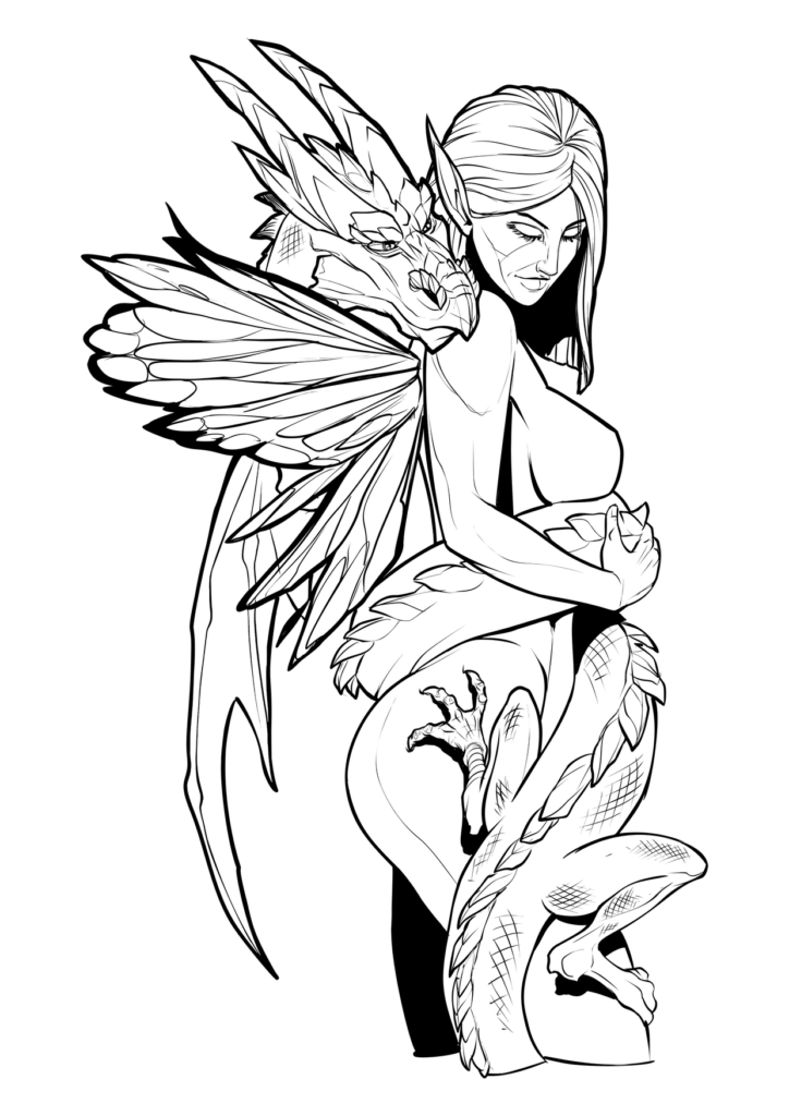 Drache Ausmalbild – Ausmalbild zum Ausdrucken
