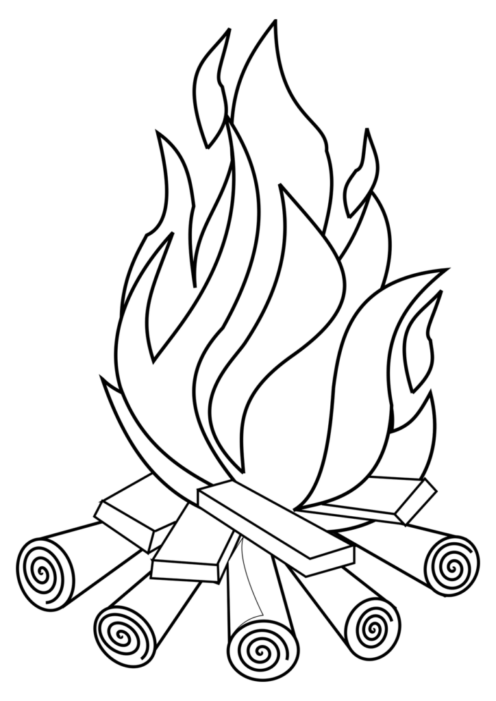 Fire Line Art Black And White Coloring Book Fire Fire Hot Laser Ideas Line Art Outline – Ausmalbild zum Ausdrucken