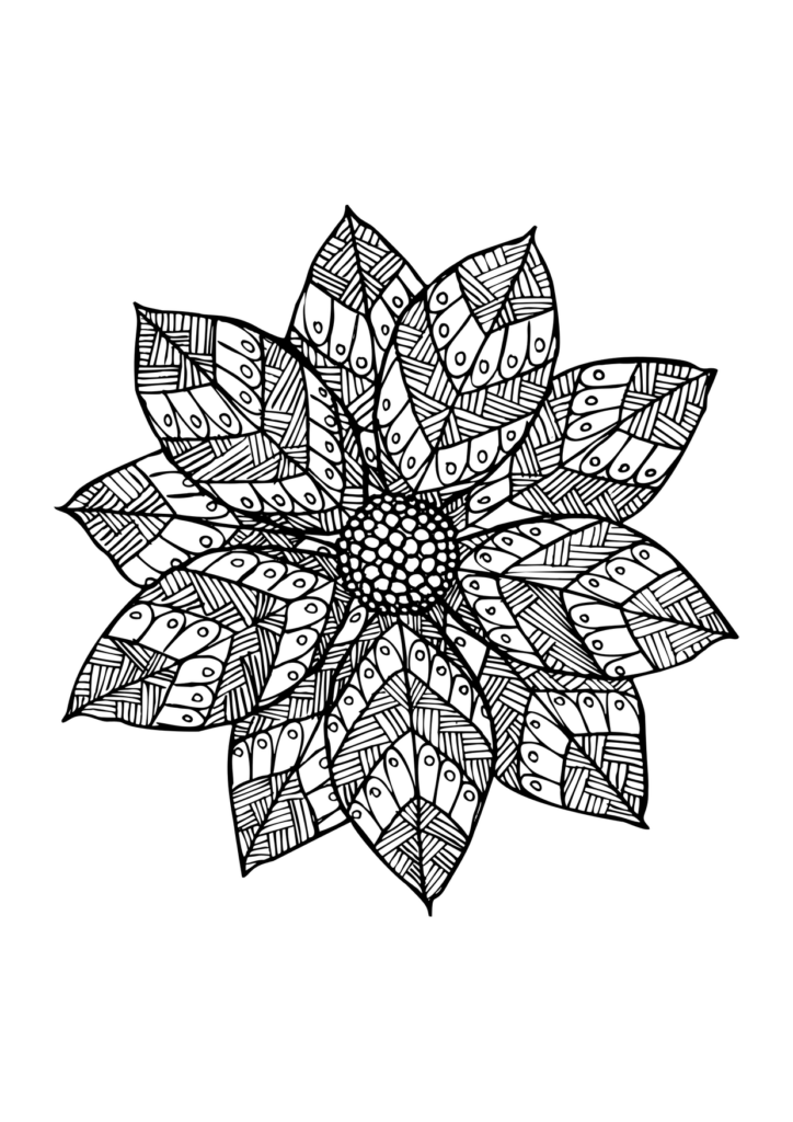 Blume Ausmalbild – Ausmalbild zum Ausdrucken