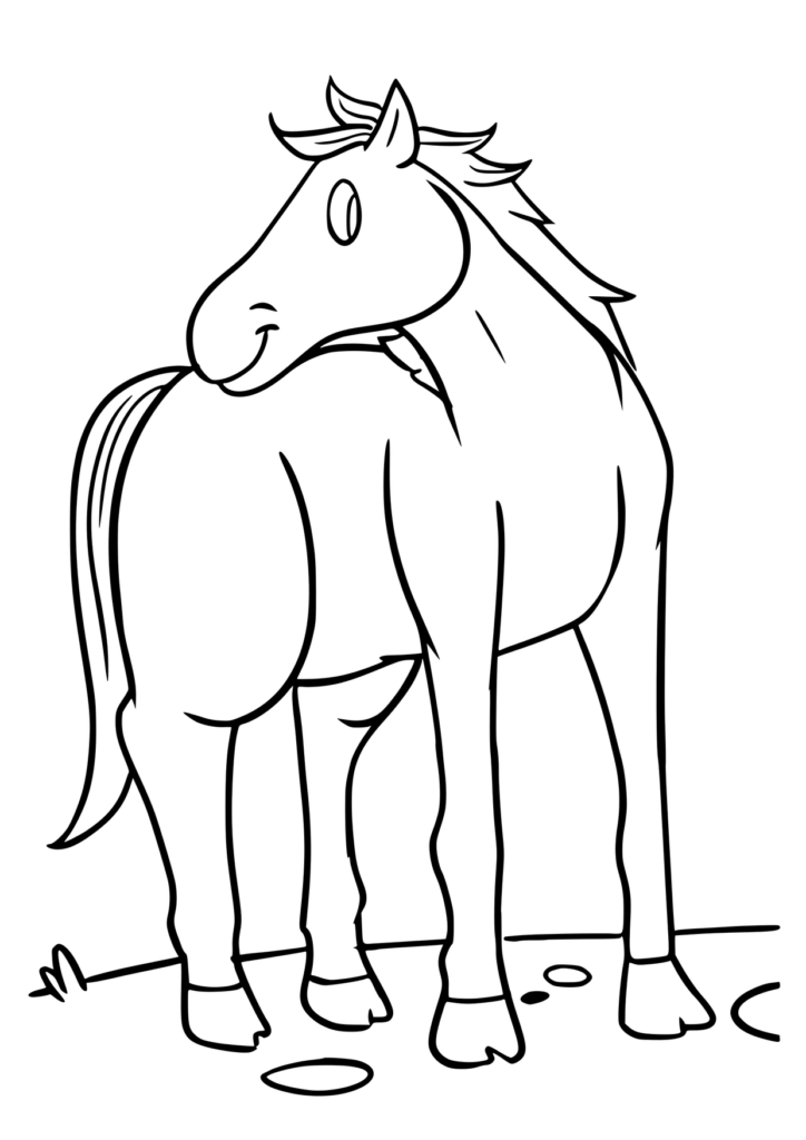 Pferd Ausmalbild – Ausmalbild zum Ausdrucken