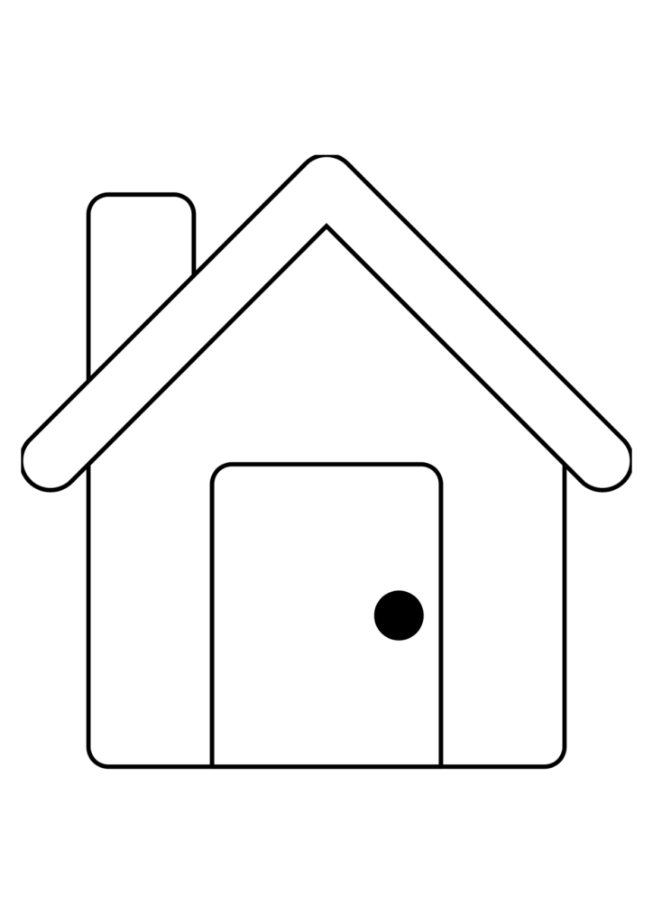Haus Ausmalbild – Ausmalbild zum Ausdrucken
