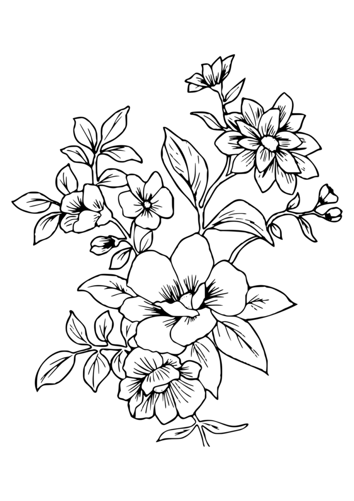 Blume Ausmalbild – Ausmalbild zum Ausdrucken