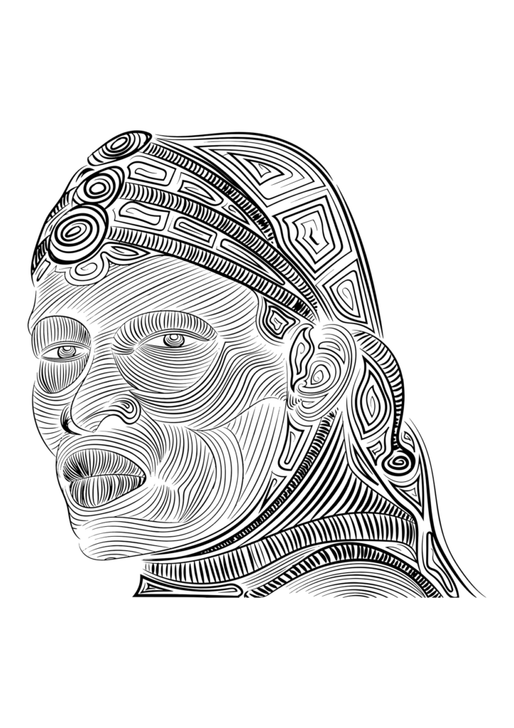 Massai Ausmalbild – Ausmalbild zum Ausdrucken