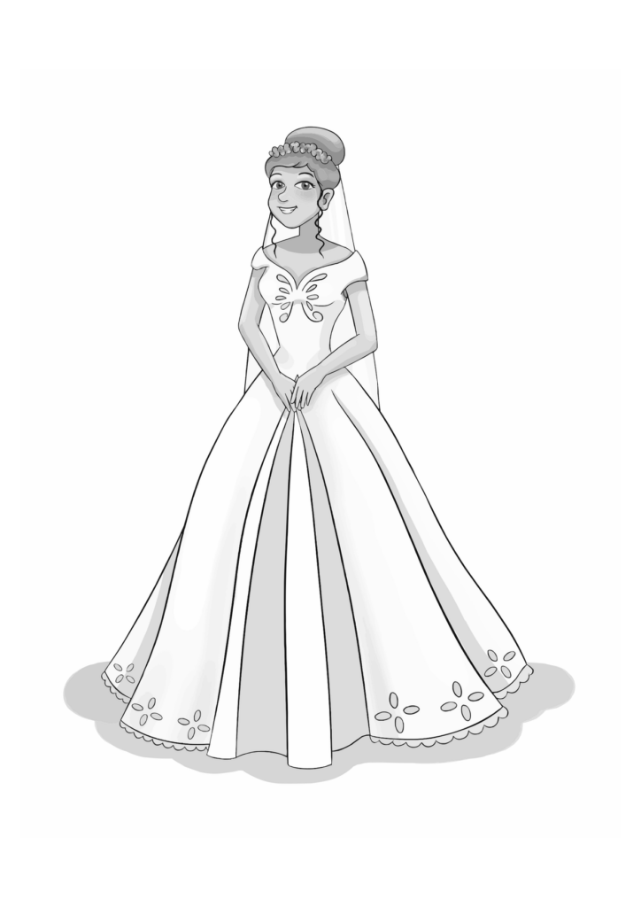 Prinzessin Ausmalbild – Ausmalbild zum Ausdrucken