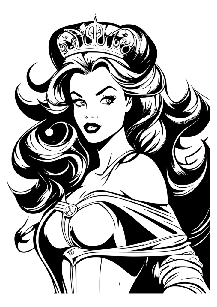 Prinzessin Ausmalbild – Ausmalbild zum Ausdrucken