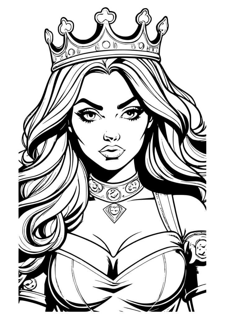 Prinzessin Ausmalbild – Ausmalbild zum Ausdrucken