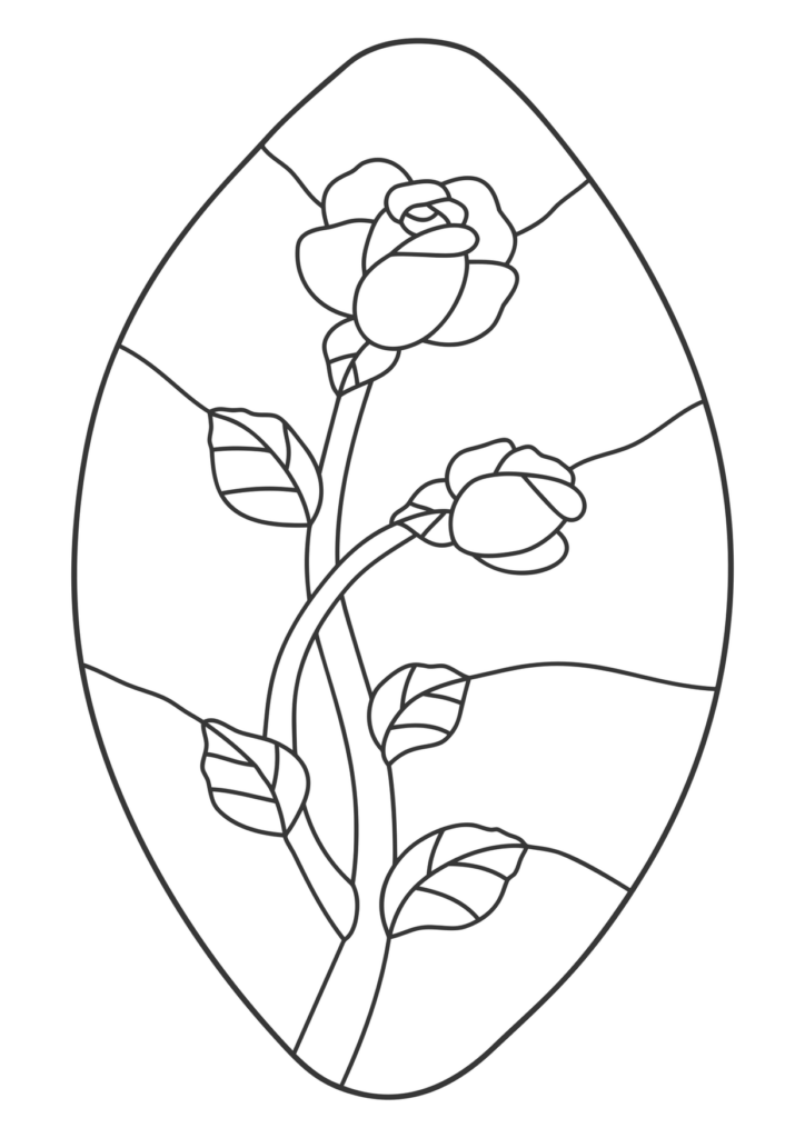 Rose Ausmalbild – Ausmalbild zum Ausdrucken