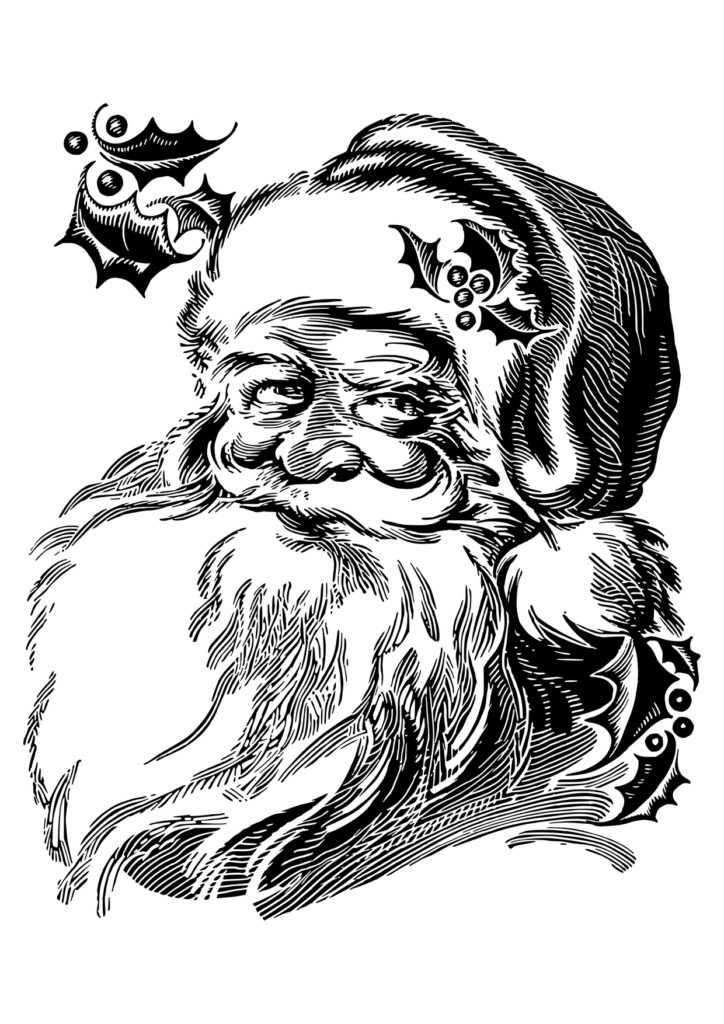 Weihnachtsmann Ausmalbild – Ausmalbild zum Ausdrucken