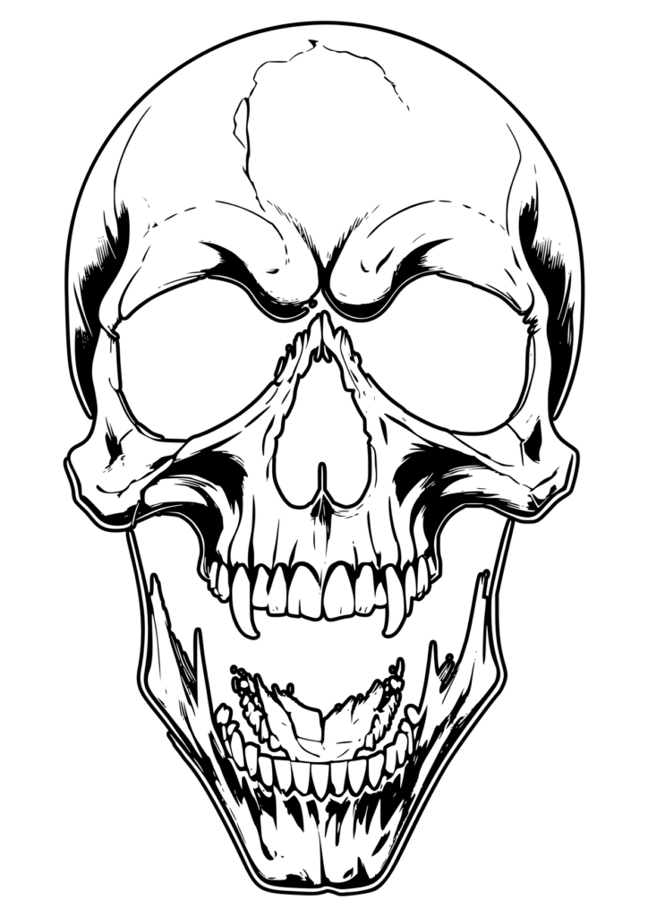 Totenkopf Ausmalbild – Ausmalbild zum Ausdrucken