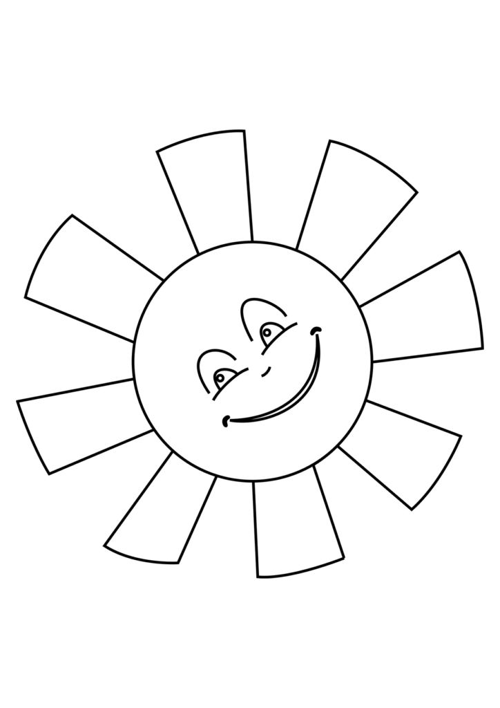 Sonne Ausmalbild – Ausmalbild zum Ausdrucken