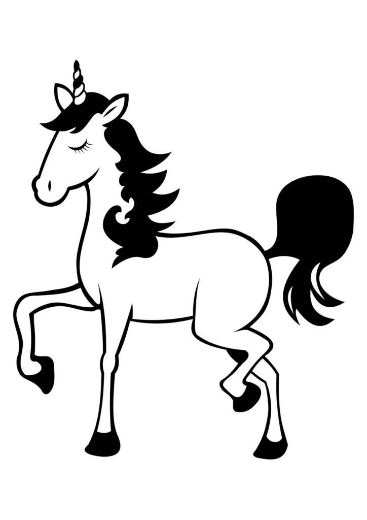 Einhorn Ausmalbild – Ausmalbild zum Ausdrucken