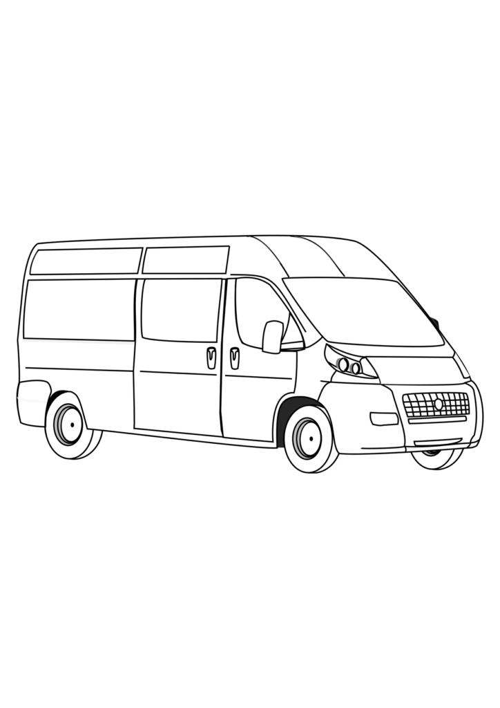 Transporter Ausmalbild – Ausmalbild zum Ausdrucken