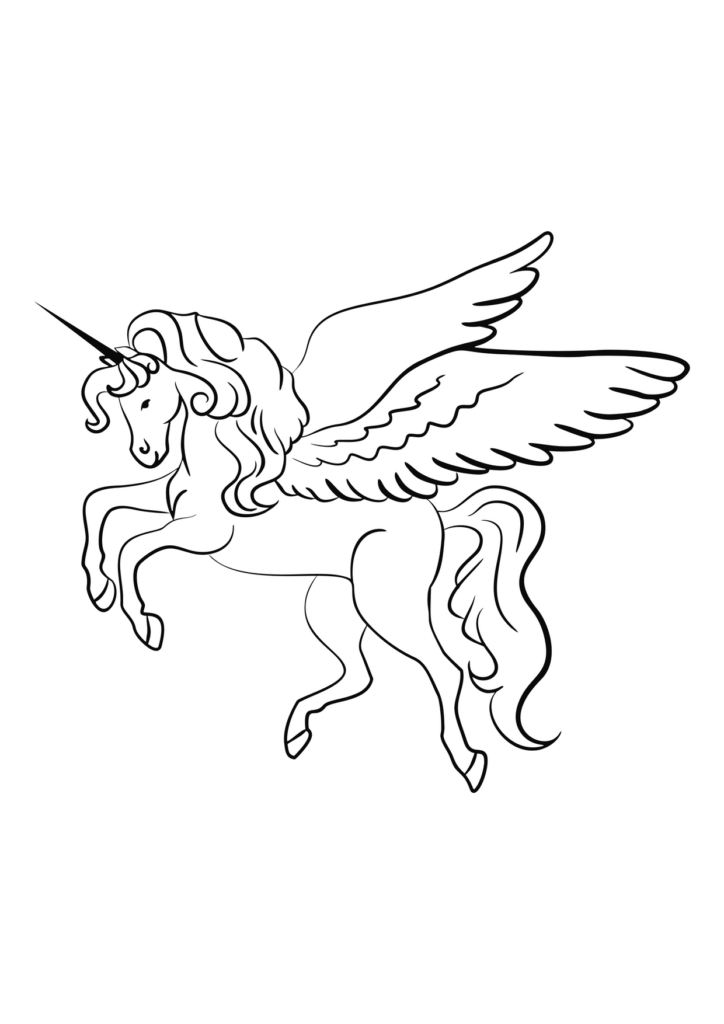 Einhorn Ausmalbild – Ausmalbild zum Ausdrucken