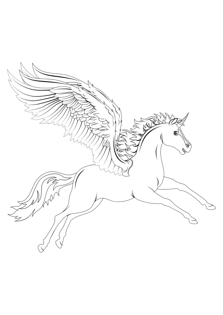Einhorn Ausmalbild – Ausmalbild zum Ausdrucken